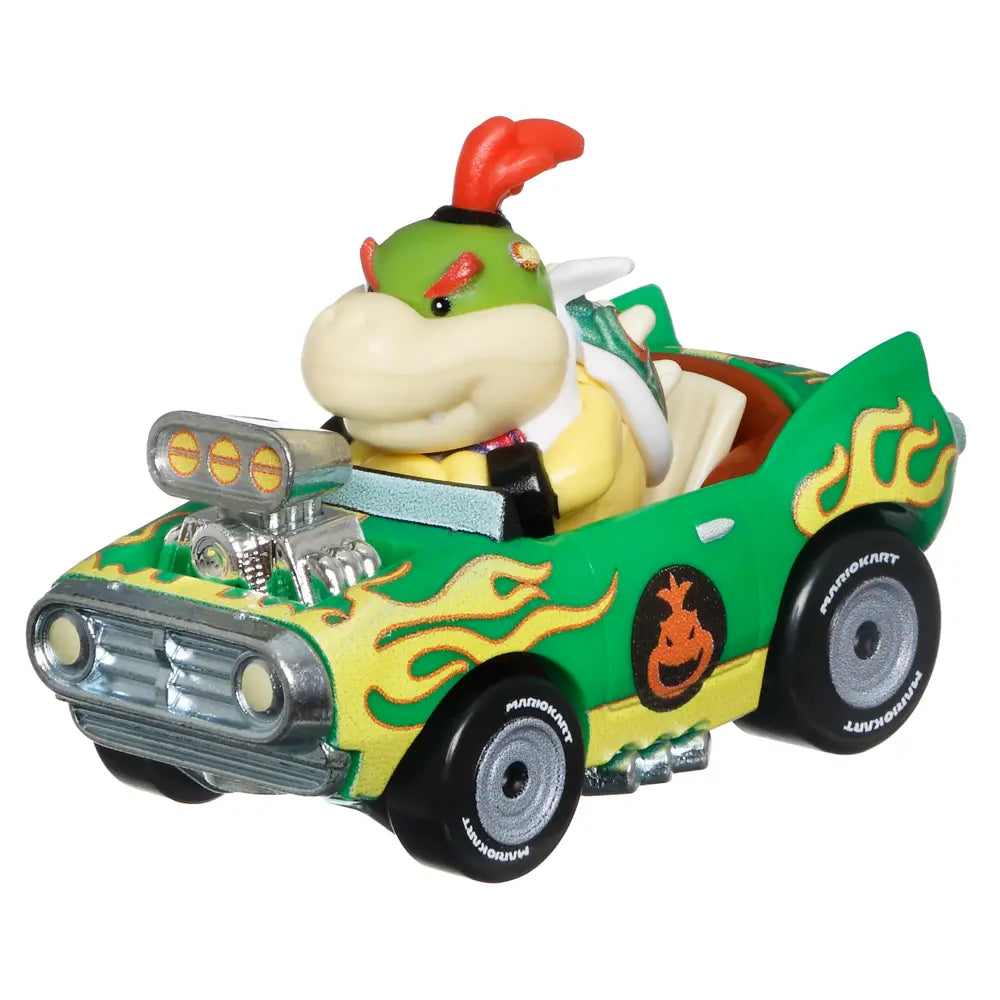 Hot Wheels Mario Kart Bowser Jr. Flame Flyer 1:64 Vehicle Age 3+ Mattel HDB27