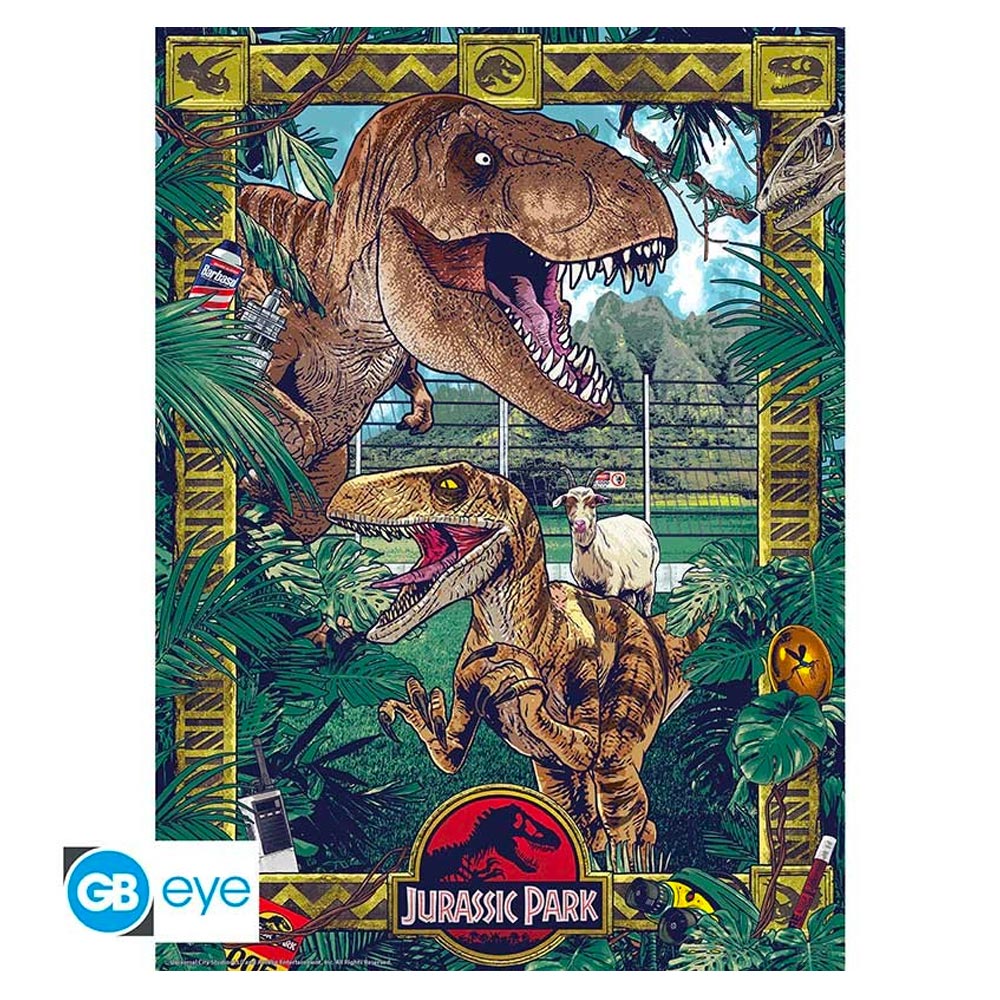 JURASSIC PARK Set 2 Chibi Posters 52cm x 38cm - Gates and Biodiversity GBYDCO041