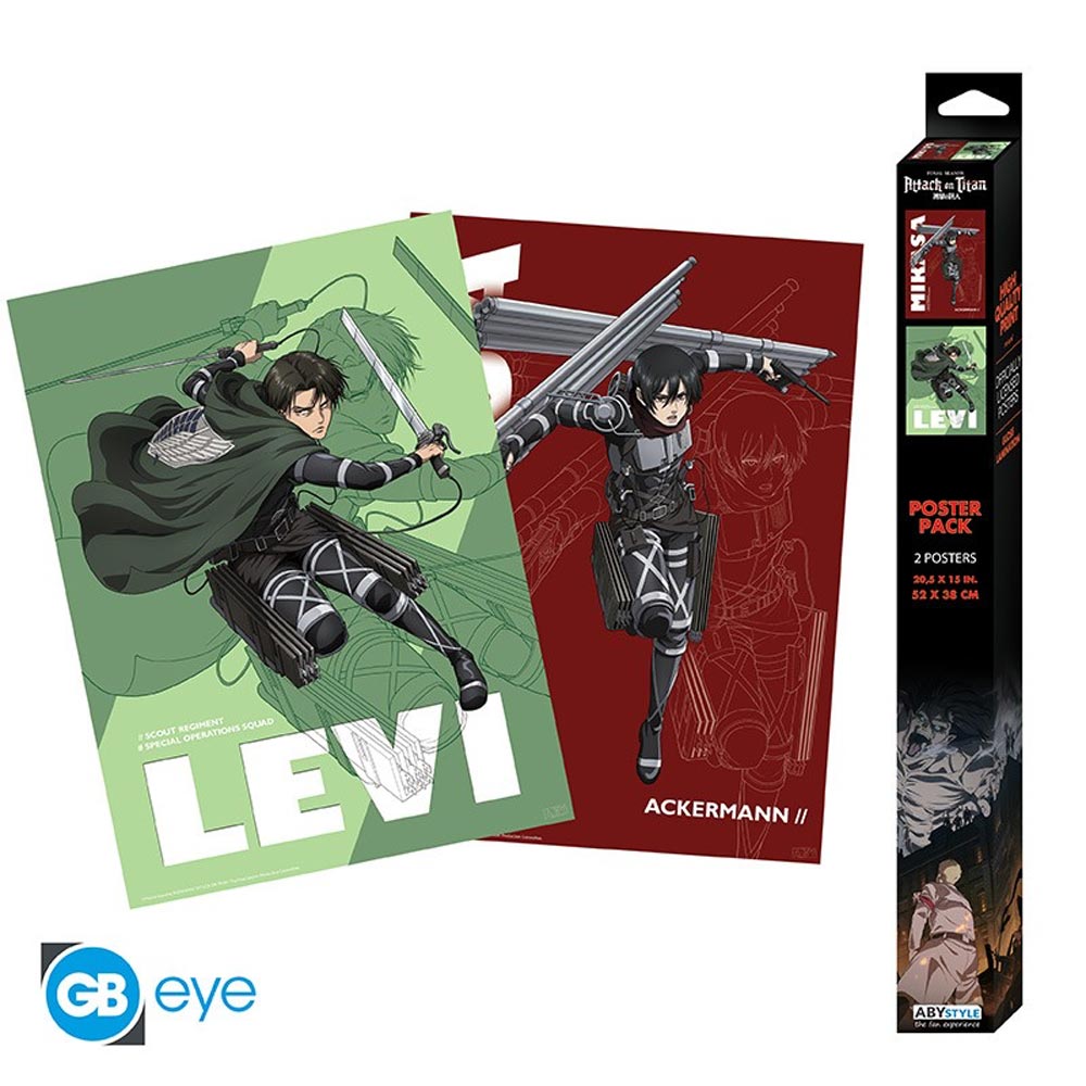 ATTACK ON TITAN - 2x Chibi Posters - Chibi poster set 1 GBYDCO054
