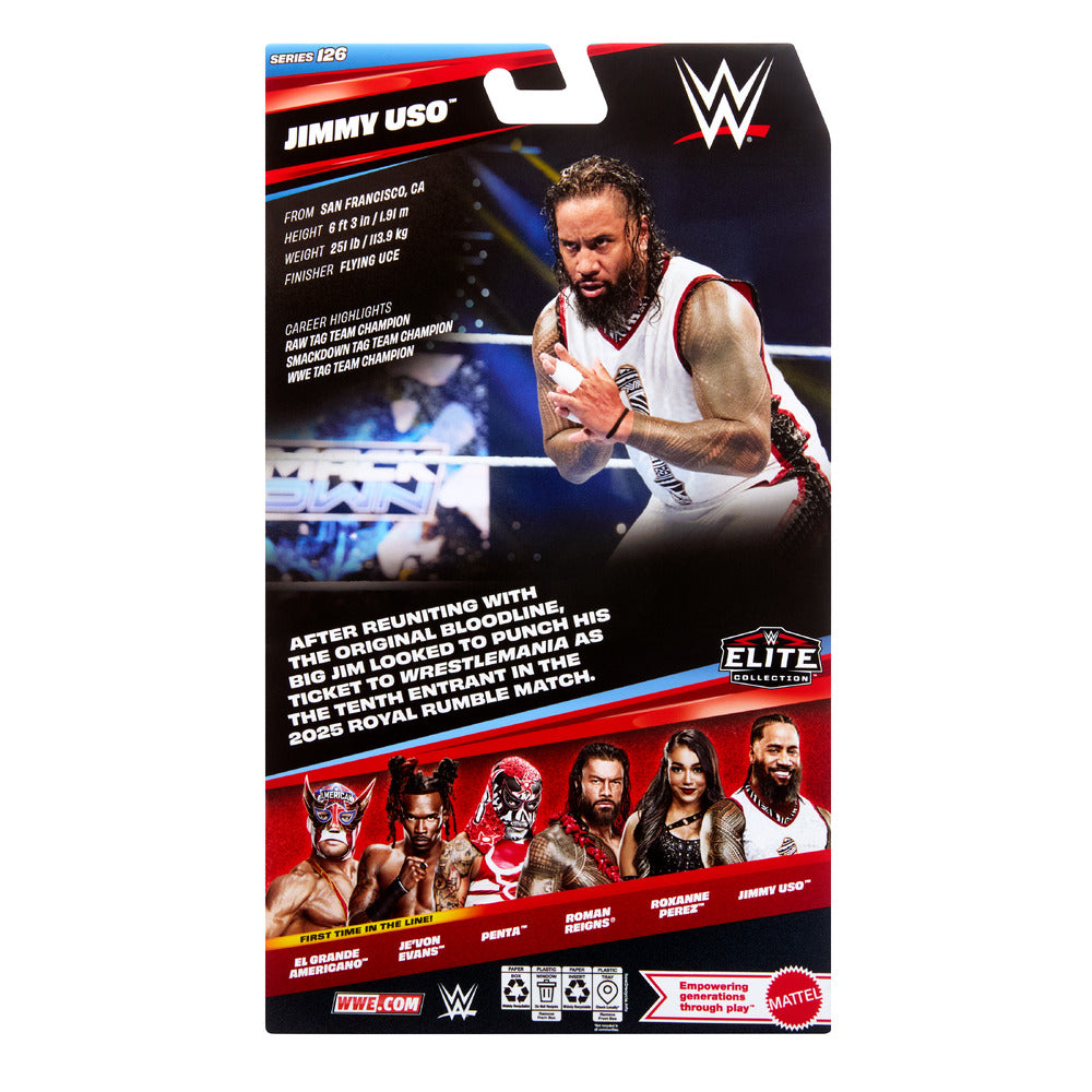 WWE Elite Collection Jimmy Uso 6" Figure -Series 126 Mattel JHT90