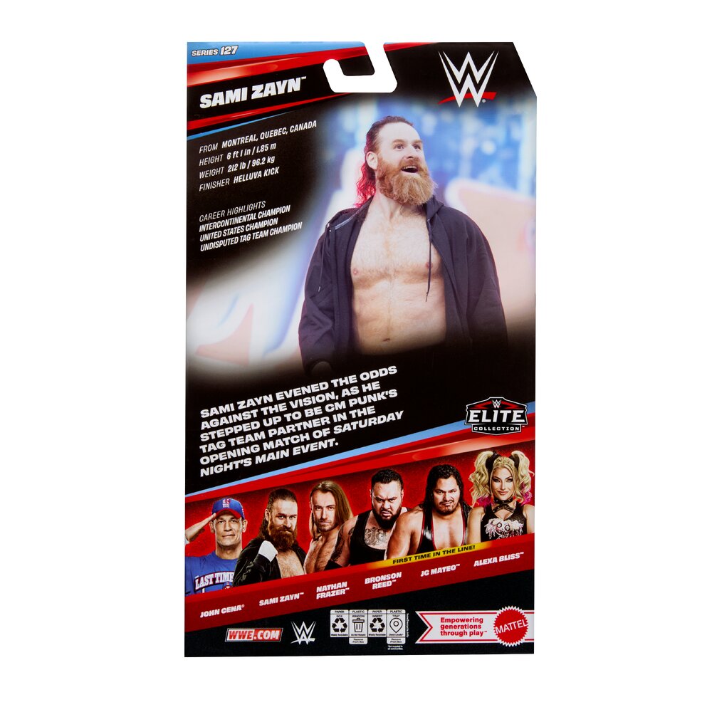 WWE Elite Collection Sami Zayn 6" Figure - Series 127 Mattel JHT95 - image 4