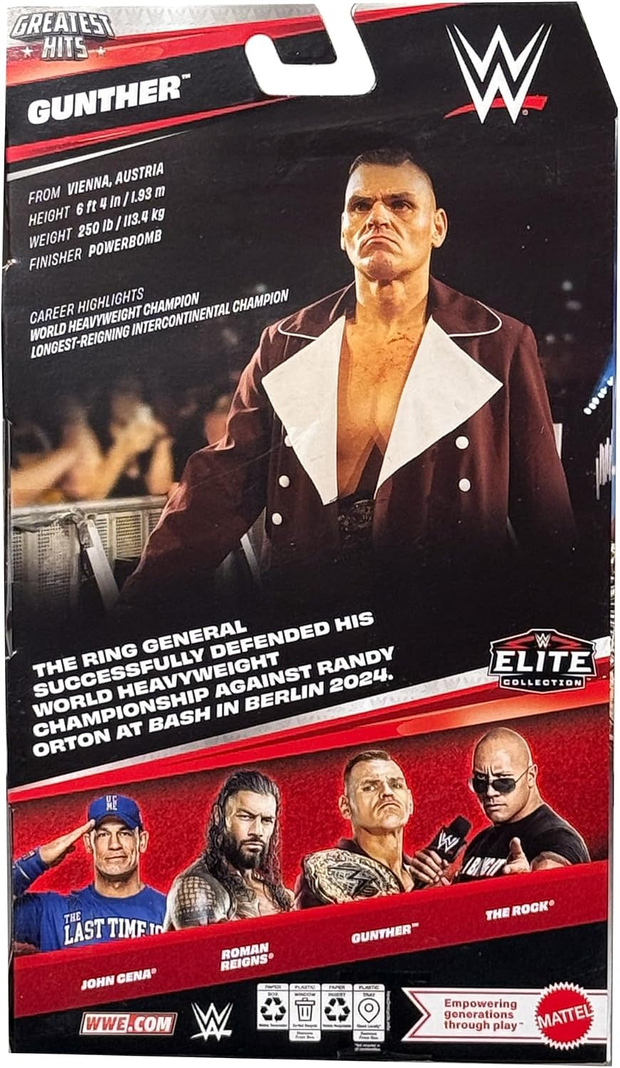 WWE Elite Collection Greatest Hits: Gunther 6" Figure Mattel JHV02