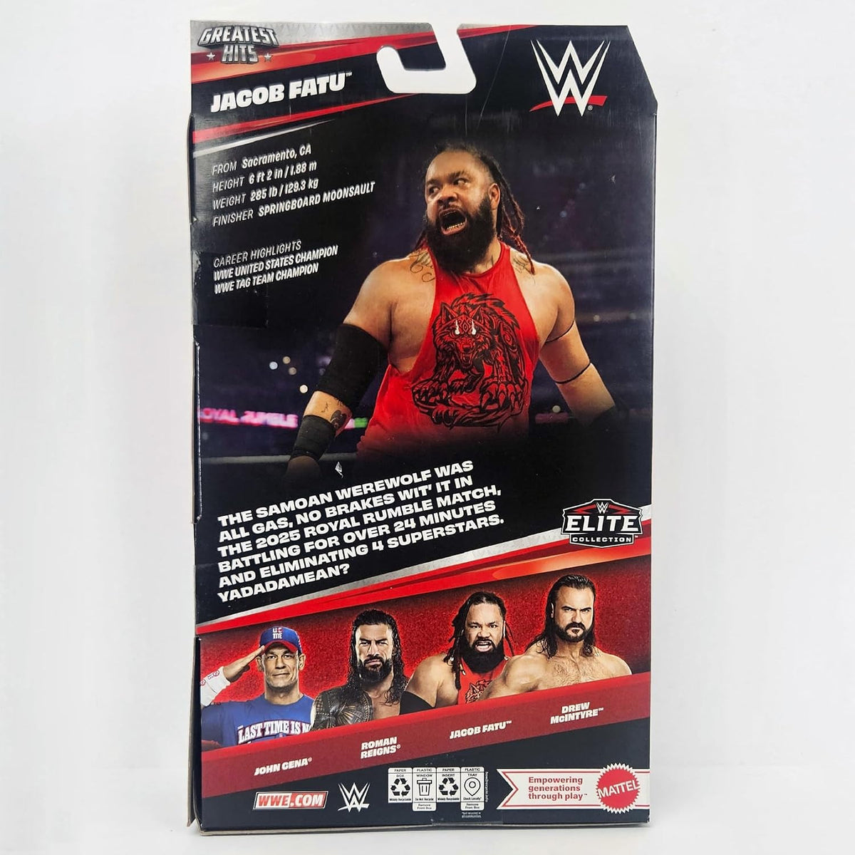 WWE Elite Collection Greatest Hits: Jacob Fatu 6" Figure Mattel JTX64