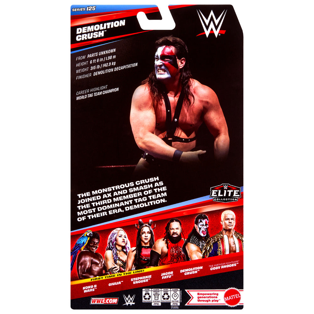WWE Elite Demolition Crush 6" Figure - Series 125 Mattel JHT82