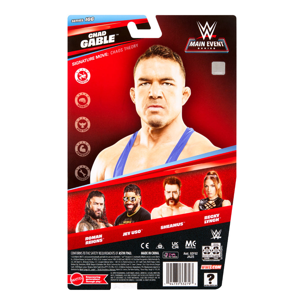 WWE Main Event Chad Gable 6" Figure -Series 166 Mattel JHJ25