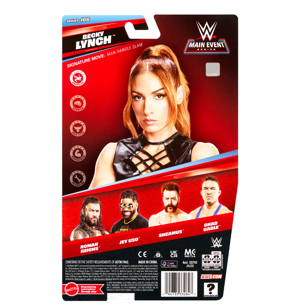WWE Main Event Becky Lynch 6" Figure -Series 166 Mattel JHJ26