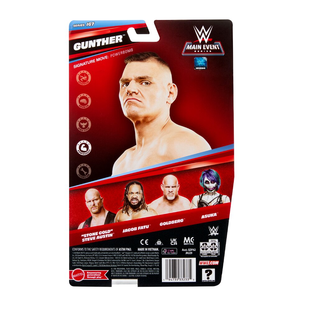 WWE Main Event Gunther 6" Figure - Series 167 Mattel JHJ29