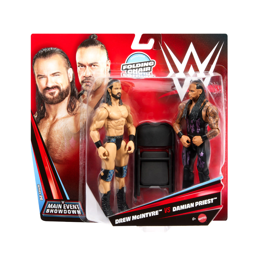 WWE Main Event Showdown 2-Pack Drew McIntyre vs Damien Priest S26 Mattel JHJ60