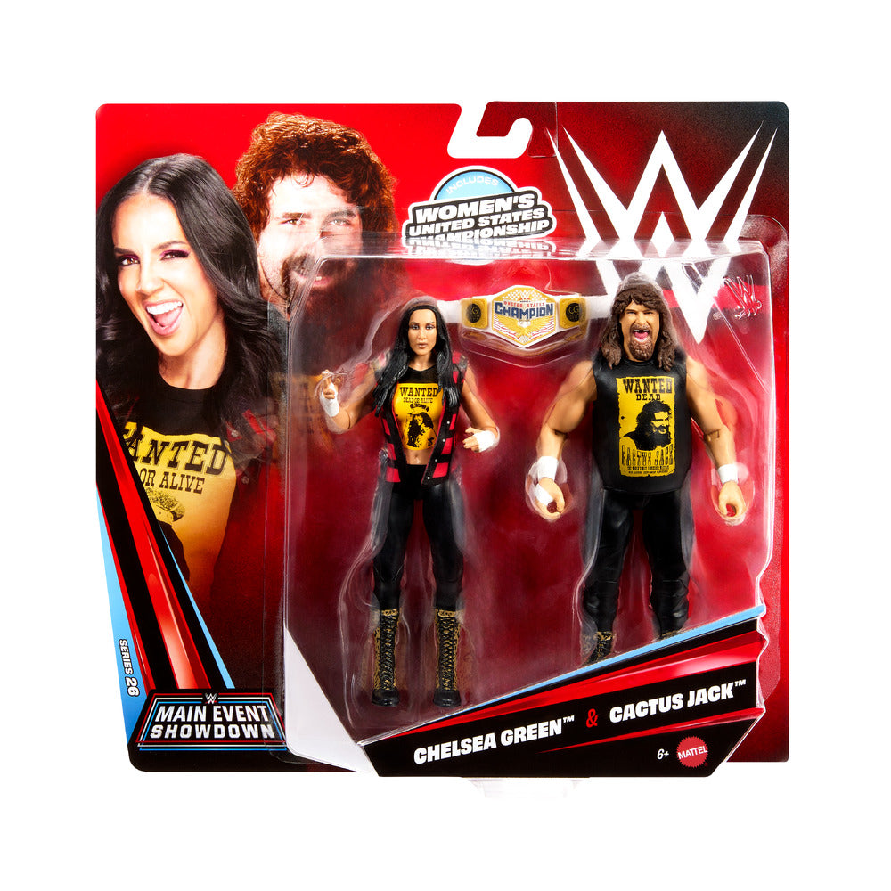 WWE Main Event Showdown 2-Pack Chelsea Green & Cactus Jack S26 Mattel JHJ62