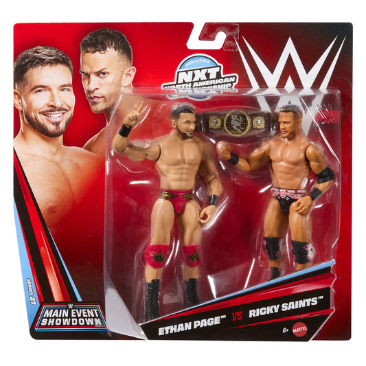 WWE Main Event Showdown 2-Pack Ethan Page vs Ricky Saints S27 Mattel JHJ65