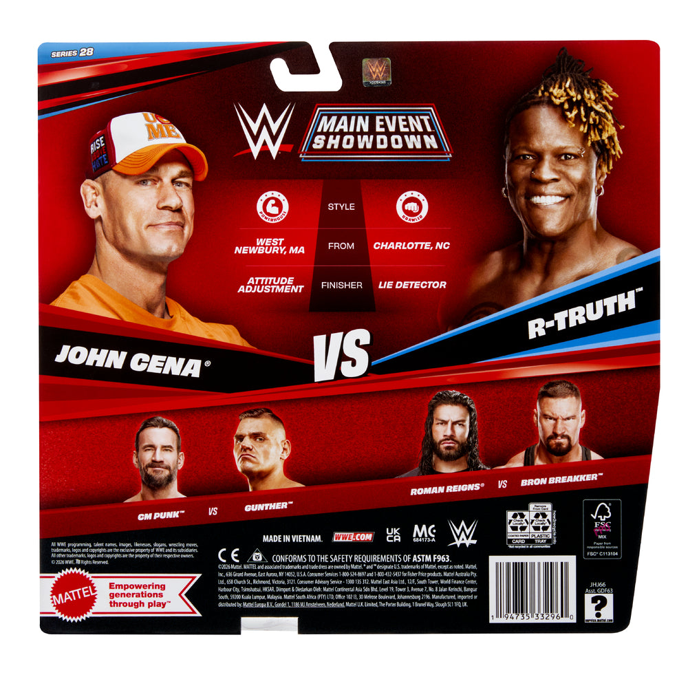 WWE Main Event Showdown 2-Pack John Cena vs R-Truth S28 Mattel JHJ66 - image 4