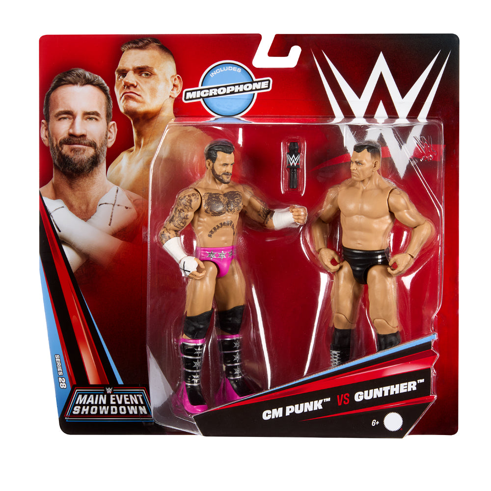 WWE Main Event Showdown 2-Pack CM Punk vs Gunther S28 Mattel JHJ67