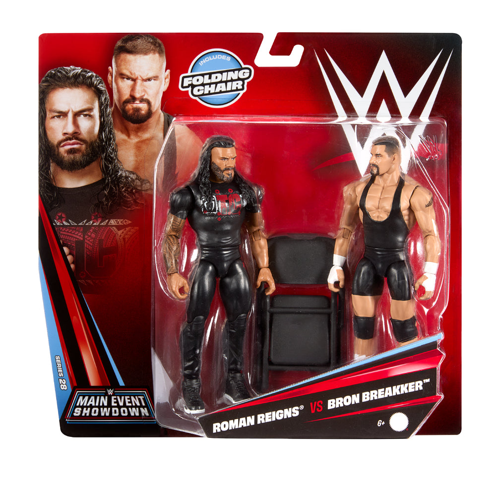 WWE Main Event Showdown 2-Pack Roman Reigns vs Bron Breakker S28 Mattel JHJ68