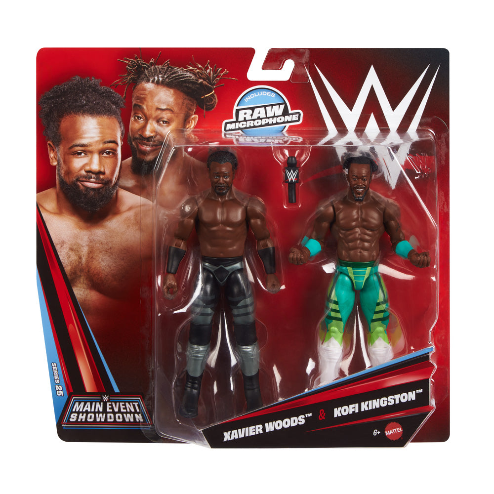 WWE Main Event Showdown: Xavier Woods vs Kofi Kingston 2-Pack S25 JHJ59