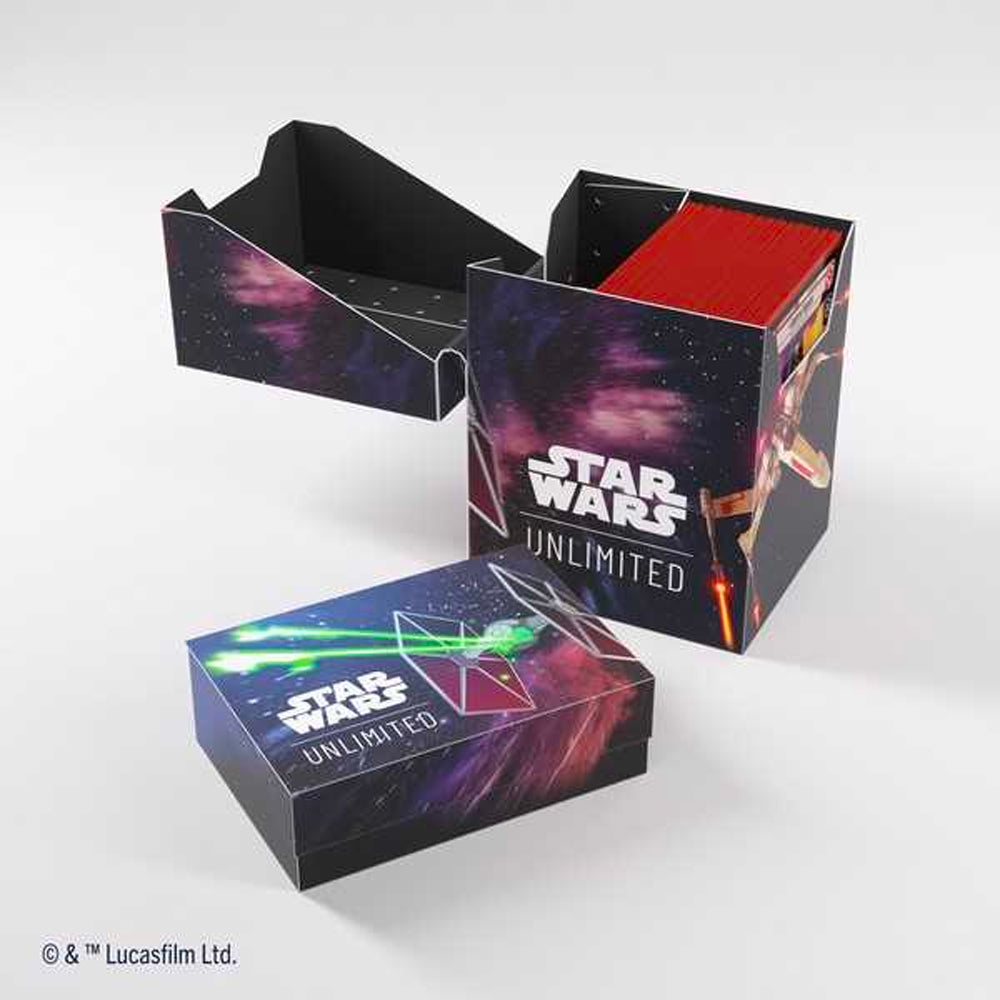 Gamegenic Star Wars: Unlimited Soft Crate Deck Box - X-Wing/Tie Fighter
