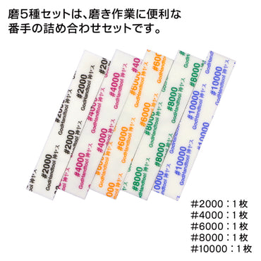 GodHand MIGAKI-Kamiyasu Sanding Stick -5mm-Assortment of 5 Model Kit Tool KS5-KB