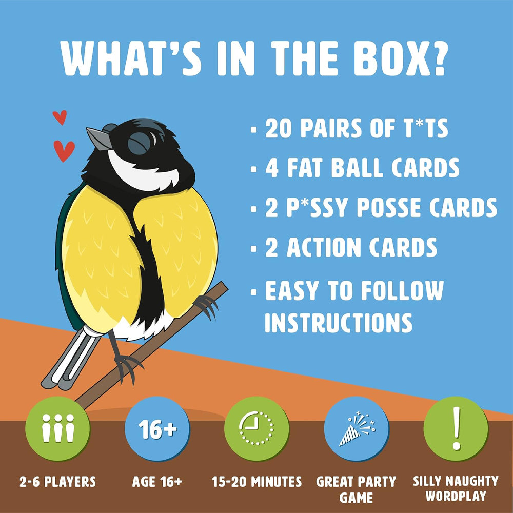 Calm Your Tits Card Game - Age 16+ 3+ Players - Ginger Fox