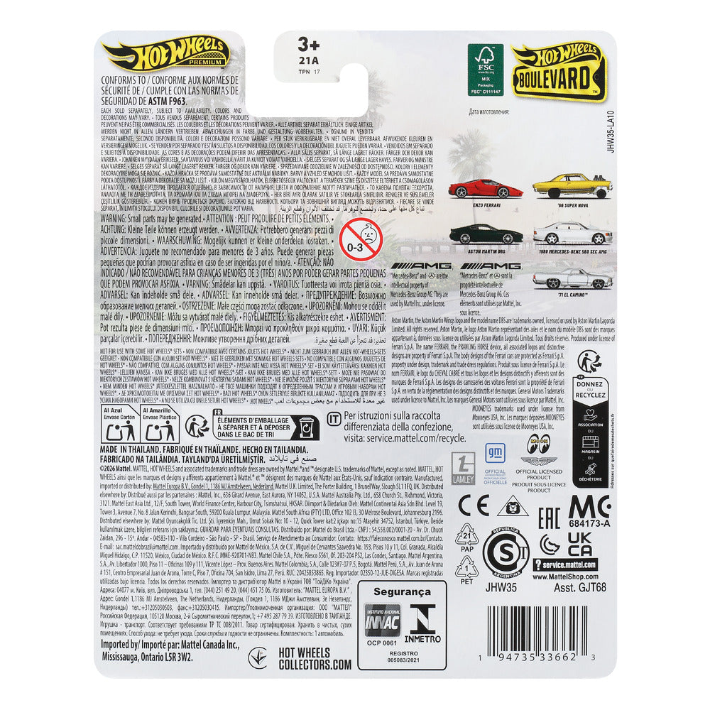 Hot Wheels Premium Boulevard '66 Chevy Super Nova Age 3+ Mattel JHW35 - image 2