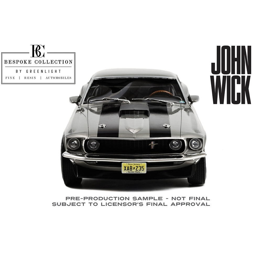 Greenlight 12104 John Wick 1969 Ford Mustang Boss 429 Bespoke 1:12 Diecast Model