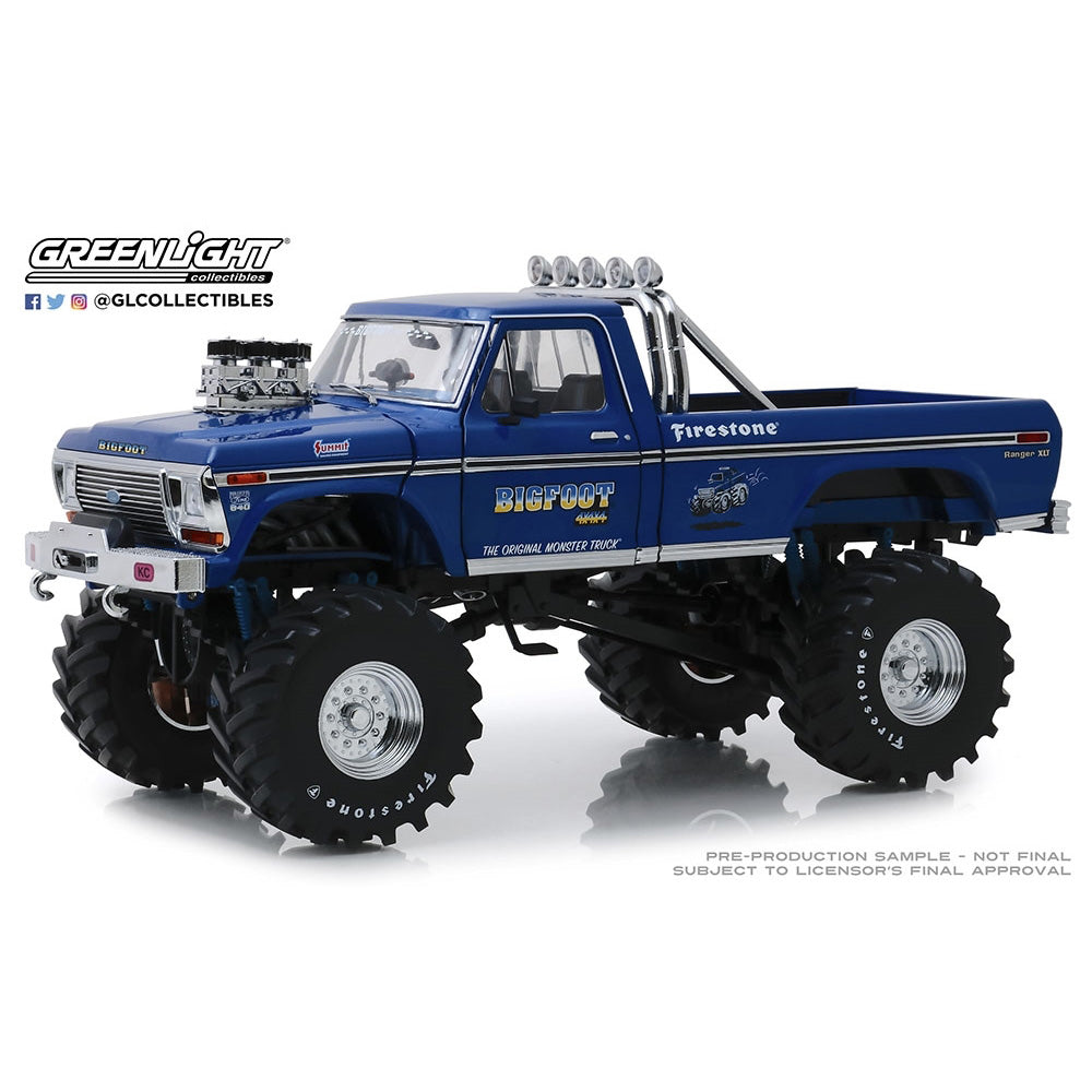 Greenlight Bigfoot No.1 Kings of the Crunch 1974 Ford F-250 48" 1:18 Diecast