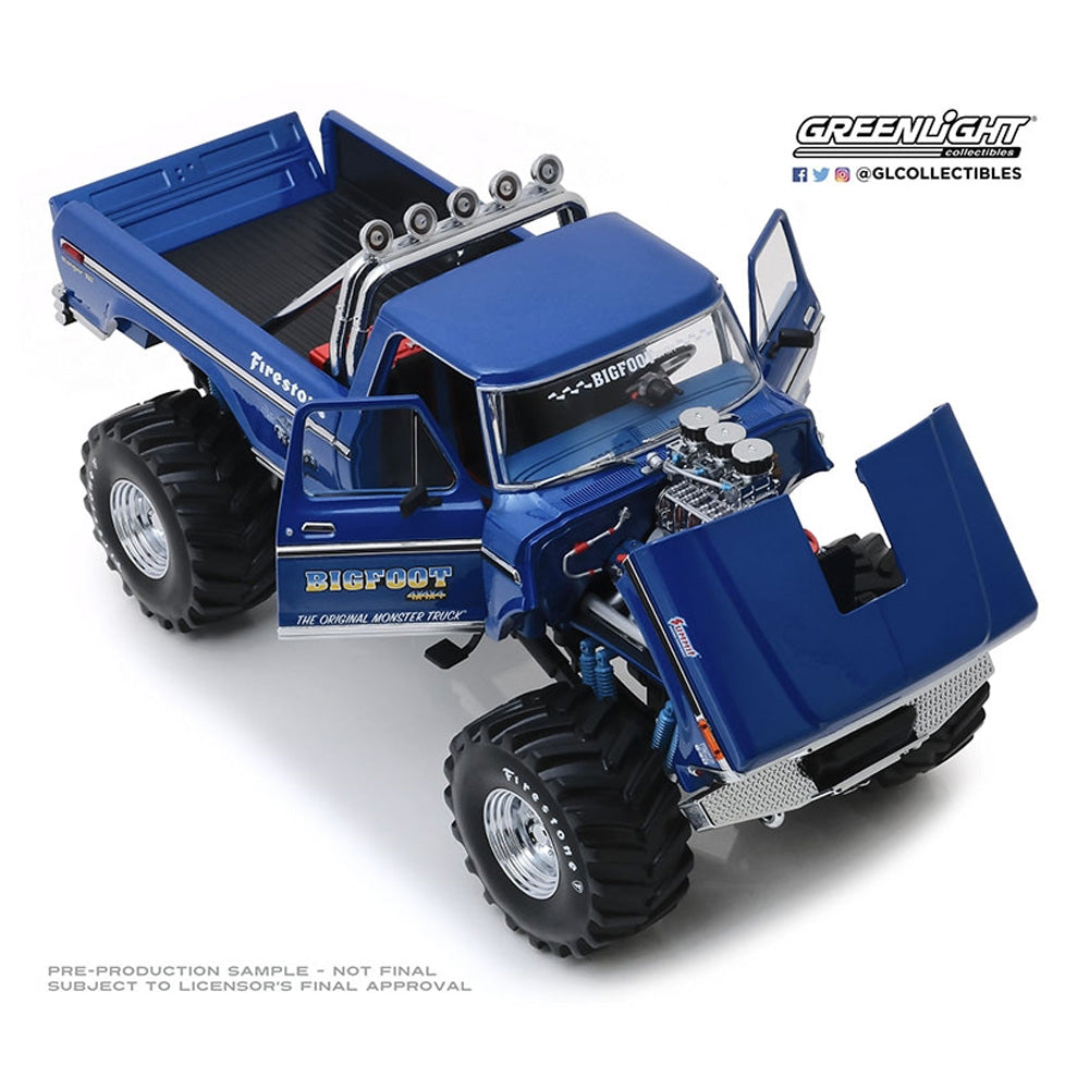 Greenlight Bigfoot No.1 Kings of the Crunch 1974 Ford F-250 48" 1:18 Diecast