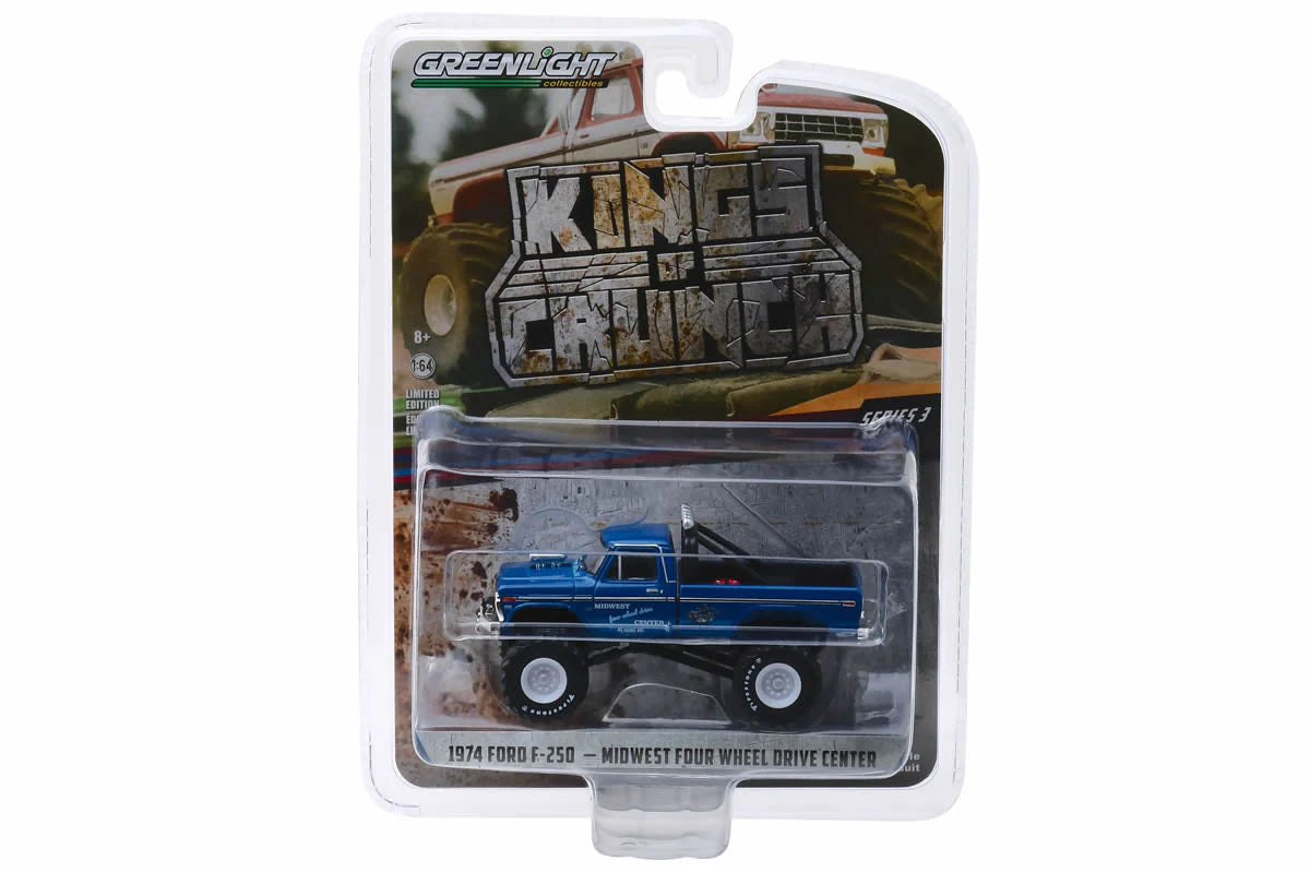Greenlight Kings of Crunch Midwest 4 - Wheel Drive 1974 Ford F250 Monster Truck - image 2