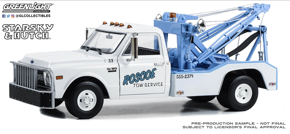 Greenlight 13684 Starsky & Hutch Roscoe '69 Chevy C-30 Dually Wrecker 1:18 Model