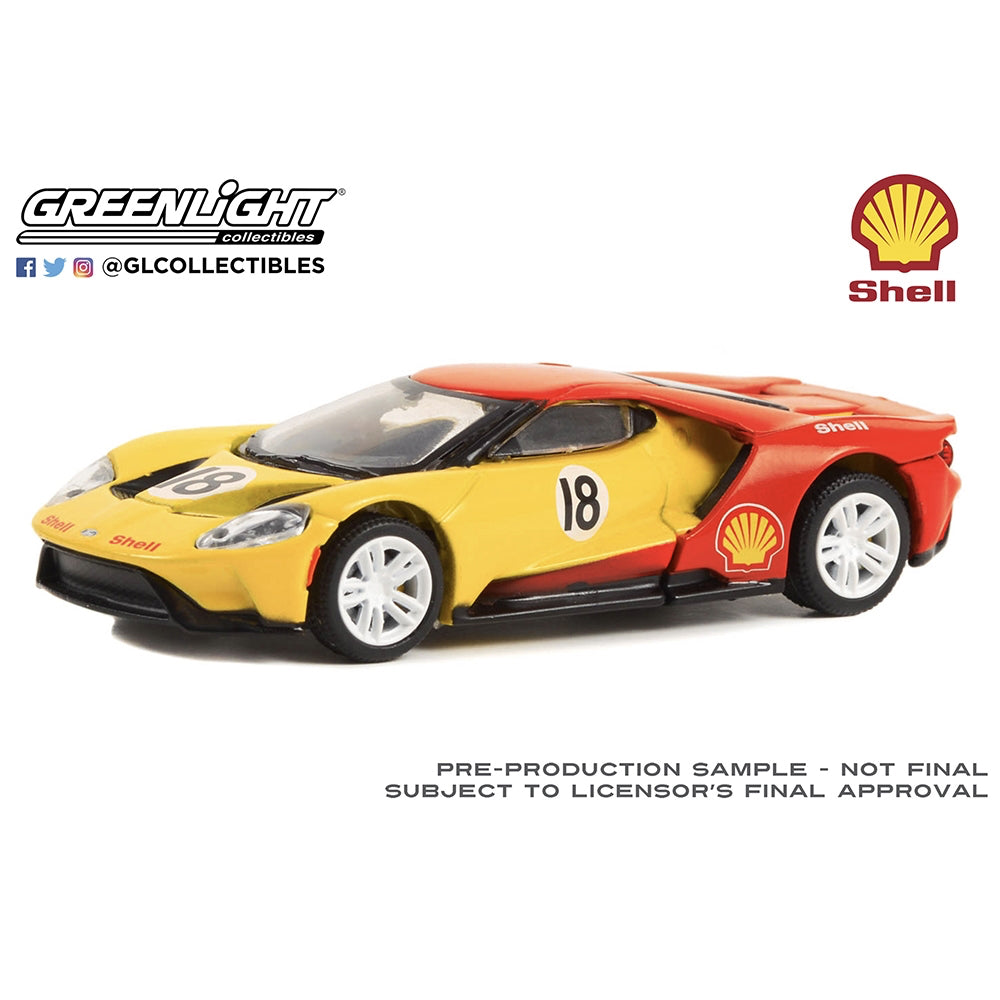 Greenlight Shell Oil Series 1 2019 Ford GT No.18 1:64 Diecast Car
