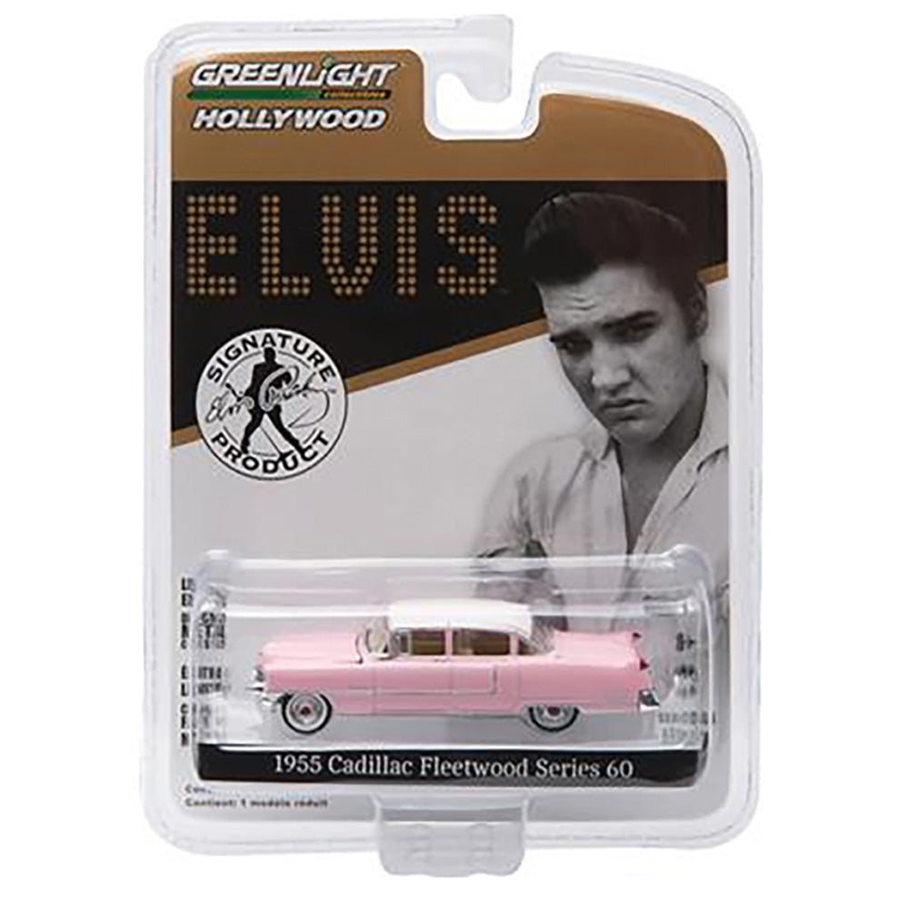 Greenlight 44740-C Elvis Presley 1955 Cadillac Fleetwood S60 Pink 1:64 Diecast