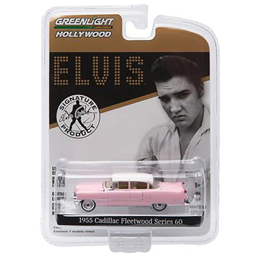 Greenlight 44740-C Elvis Presley 1955 Cadillac Fleetwood S60 Pink 1:64 Diecast