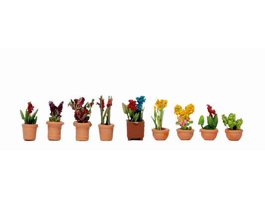 GAUGEMASTER Flowers in Pots Set A 9pcs (GM106) GM1643 OO Gauge