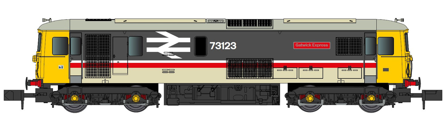 GAUGEMASTER Class 73 123 'Gatwick Express' BR IC Executive Large No's GM2210210 N Gauge
