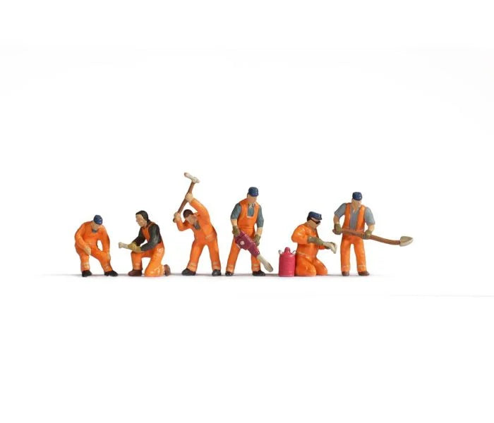 Gaugemaster Railway Track Workers (6) Figure Set GM3910154 TT