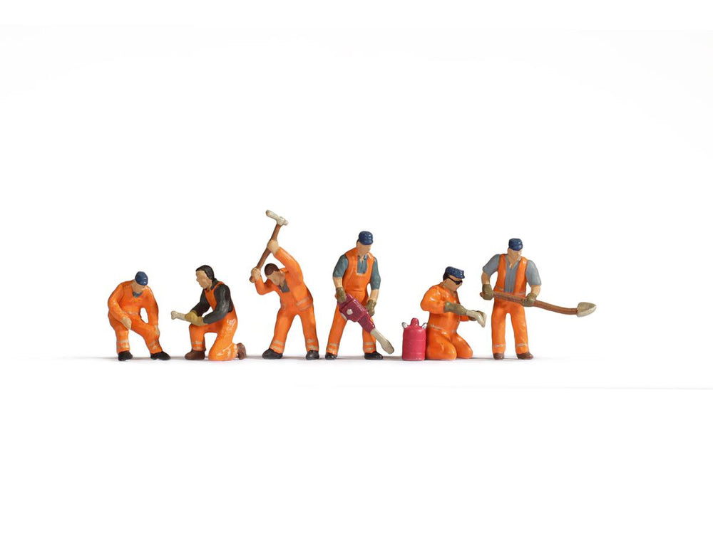 Gaugemaster Railway Track Workers (6) Figure Set GM3910154 TT