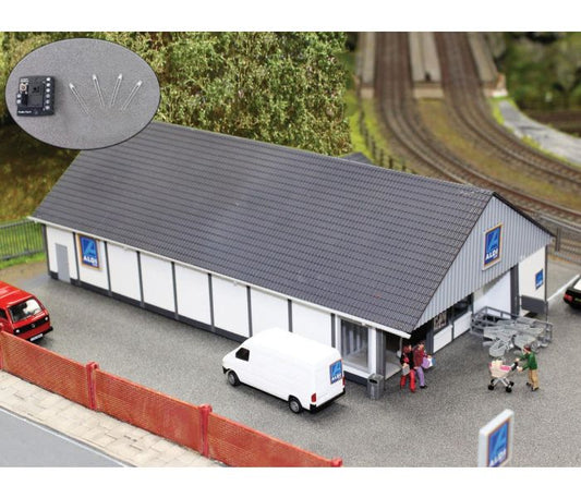 Gaugemaster Fordhampton Supermarket Kit with LED Lighting GM419L OO