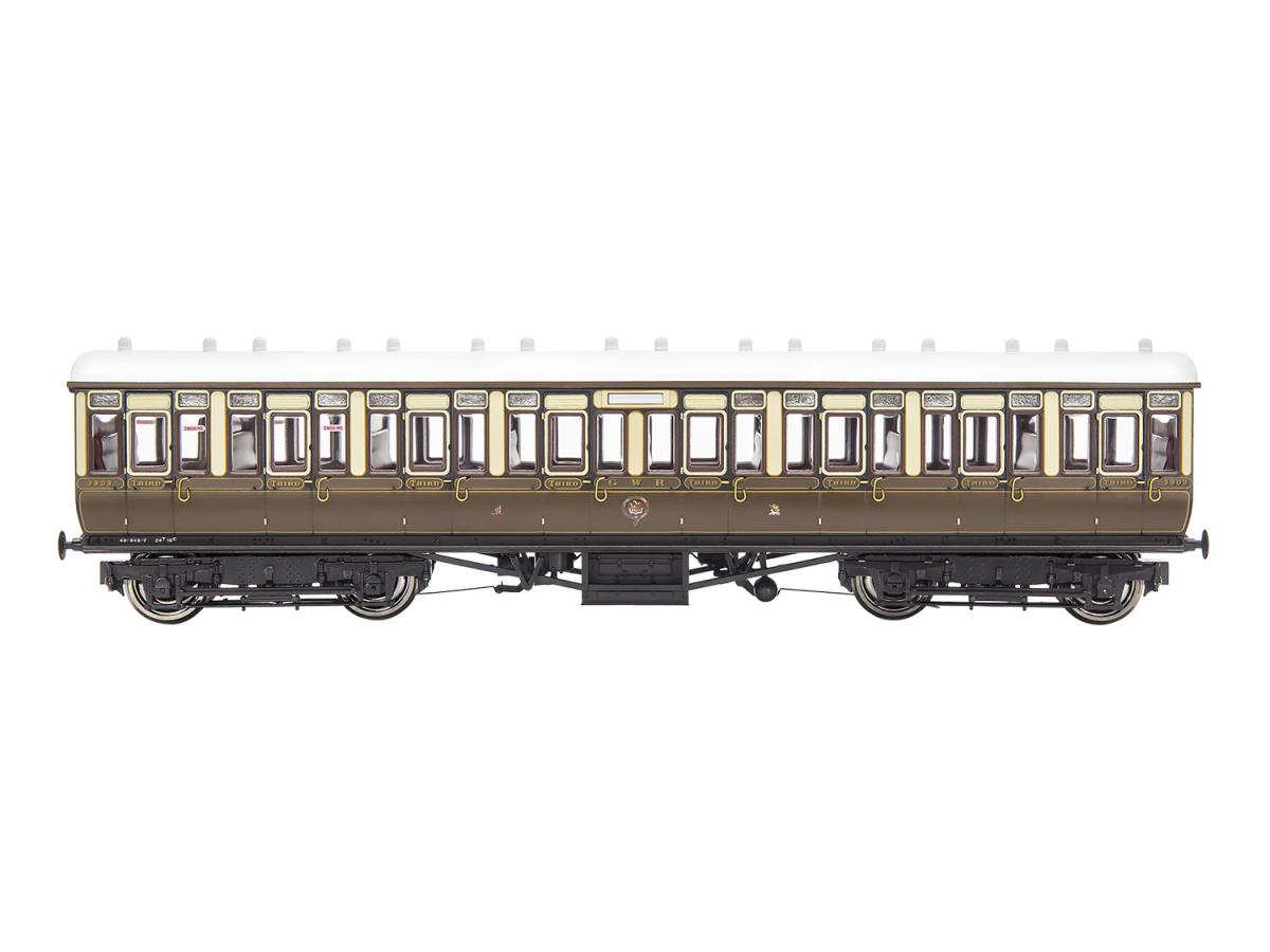 Gaugemaster GWR Toplight Coach Set (3) GWR Chocolate/Cream Pack B GM4310104
