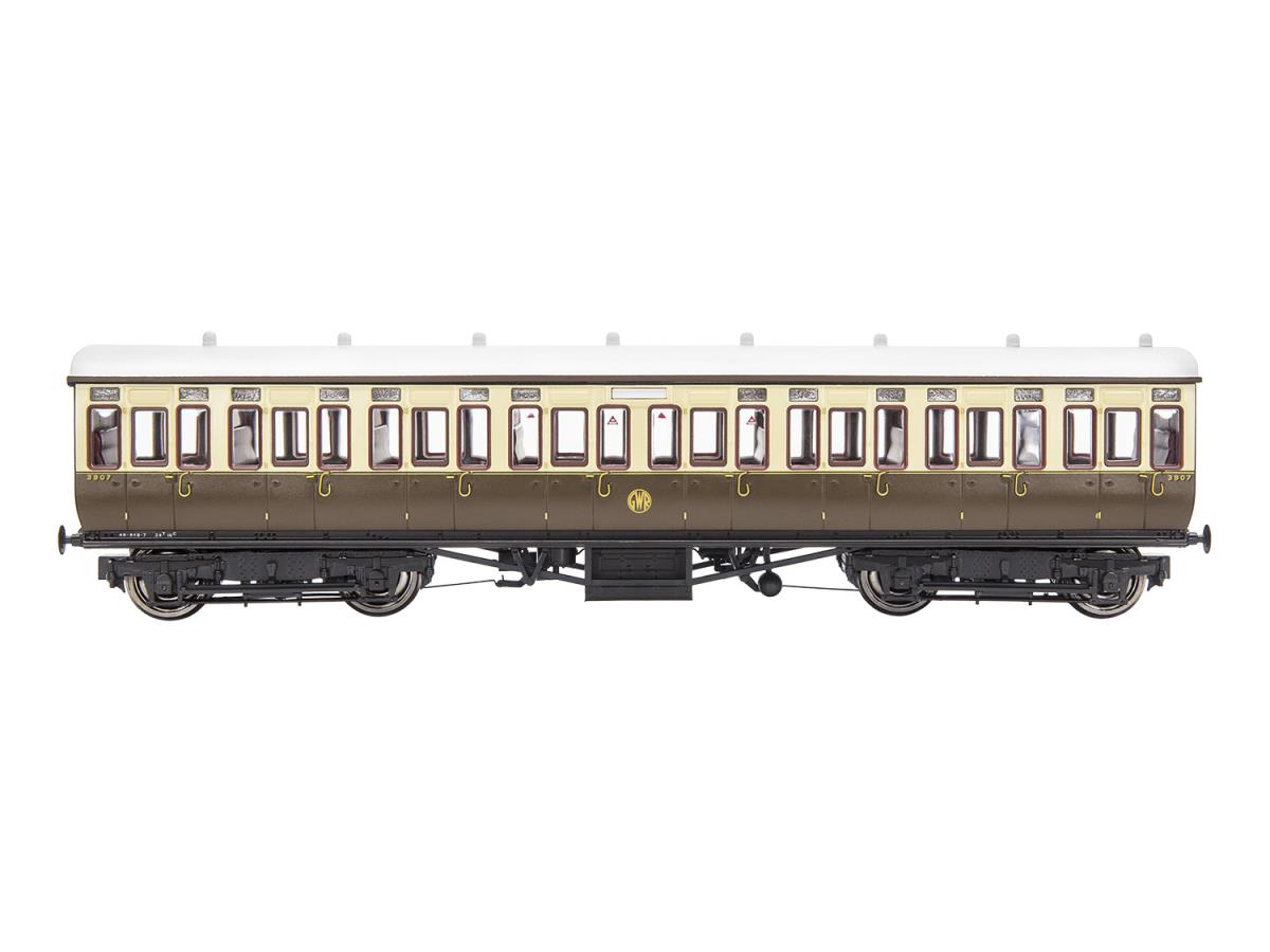 Gaugemaster GWR Toplight Coach Set (3) GWR Choc/Crm Shirtbutton Pack A GM4310105