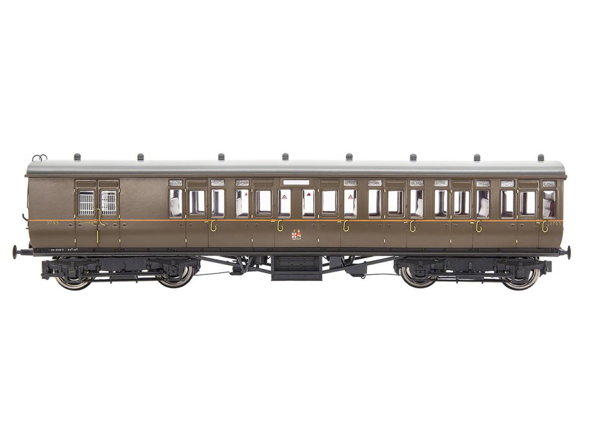 Gaugemaster GWR Toplight Coach Set (3) GWR All Brown Pack A GM4310107 OO