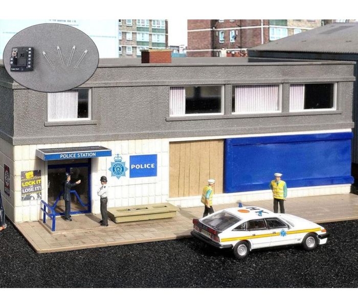 Gaugemaster Fordhampton Police Station with LED Lighting GM434L OO