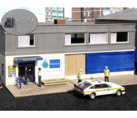 Gaugemaster Fordhampton Police Station with LED Lighting GM434L OO