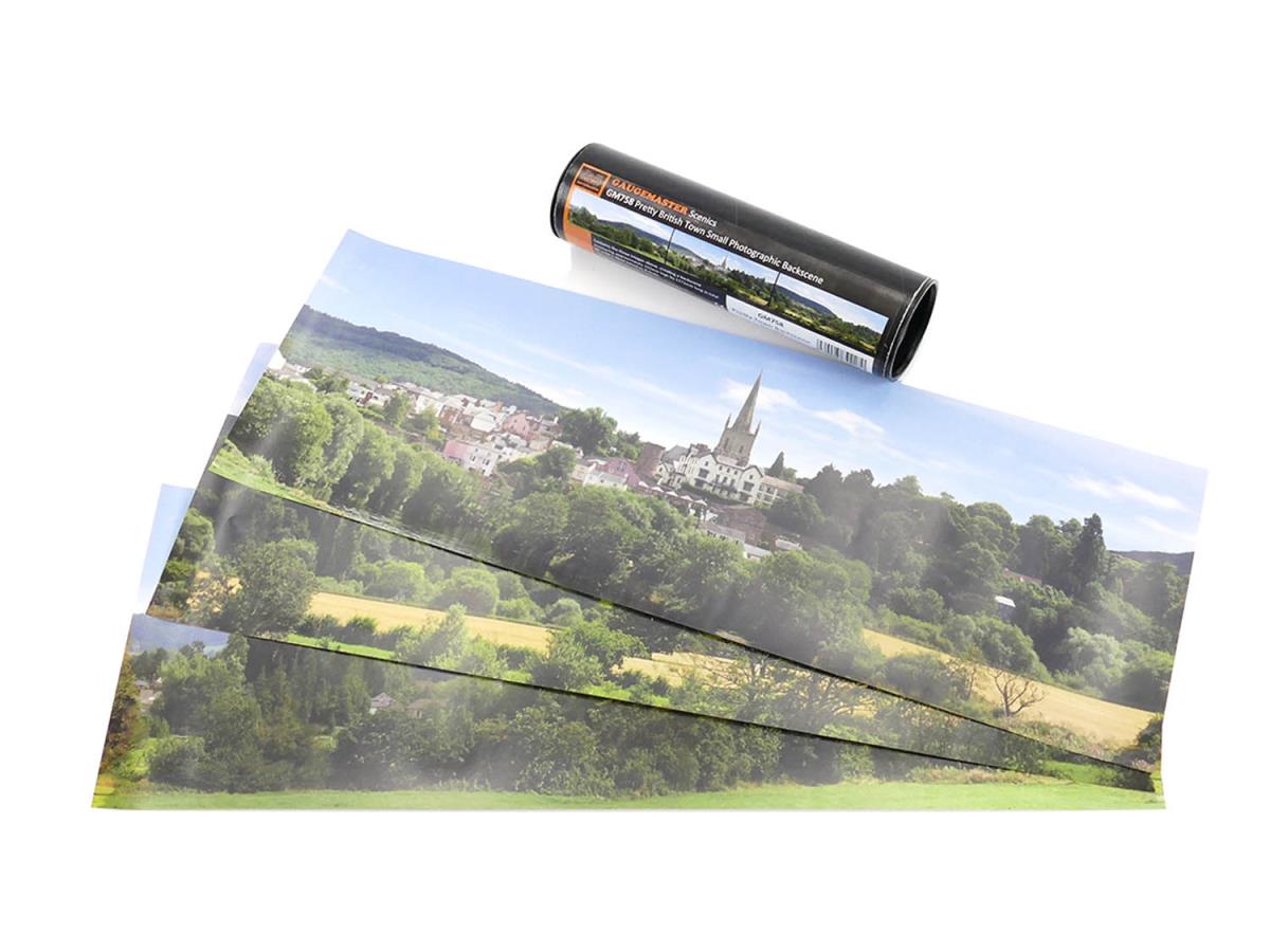 Gaugemaster Pretty British Town Small Photo Backscene 1372x152mm N Gauge GM758