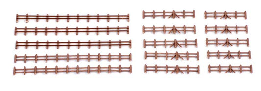 Kestrel Brown Farm Rail Fencing 86mm x5 lengths N Gauge GMKD13B