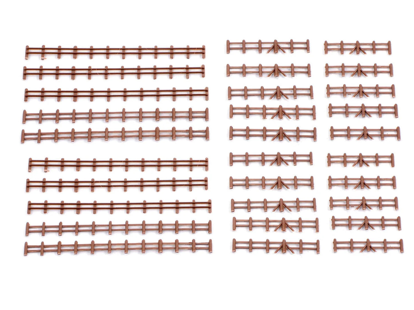 Kestrel Designs Brown Farm Rail Fencing 86mm x10 Lengths GMKD44 N Gauge