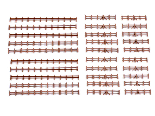 Kestrel Designs Brown Farm Rail Fencing 86mm x10 Lengths GMKD44 N Gauge