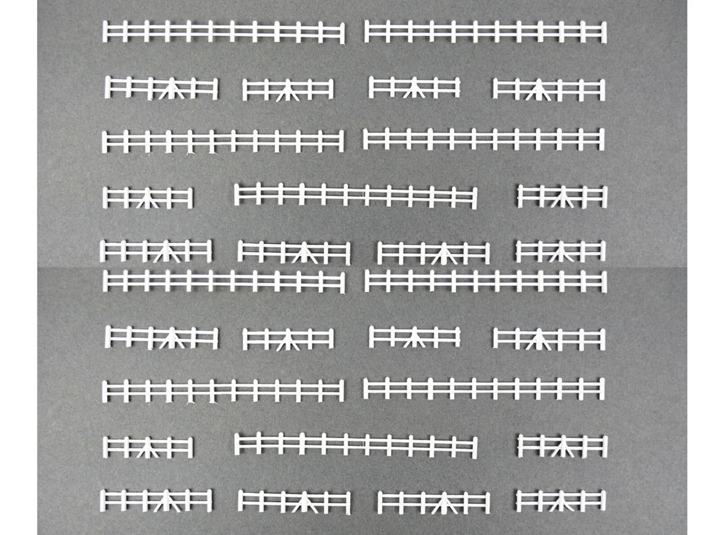 Kestrel Designs White Farm Rail Fencing 86mm x10 Lengths GMKD45 N Gauge