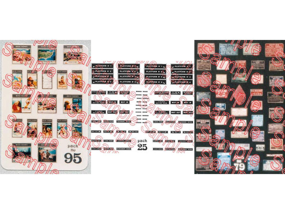 Tiny Signs Station & Trackside Signage Set GMTS201 N Gauge