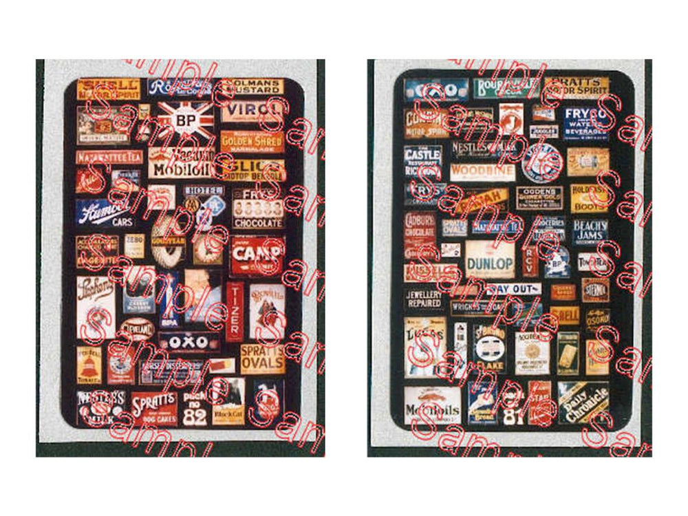 Tiny Signs Enamel Adverts Signage Set GMTS204 N Gauge