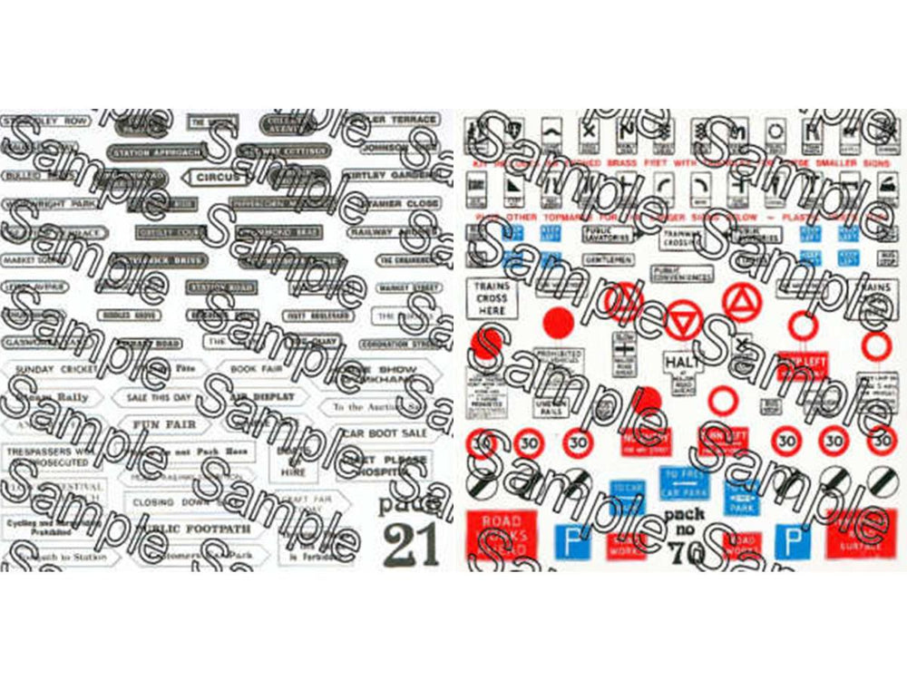 Tiny Signs Streets & Buildings Signage Set GMTS402 OO Gauge