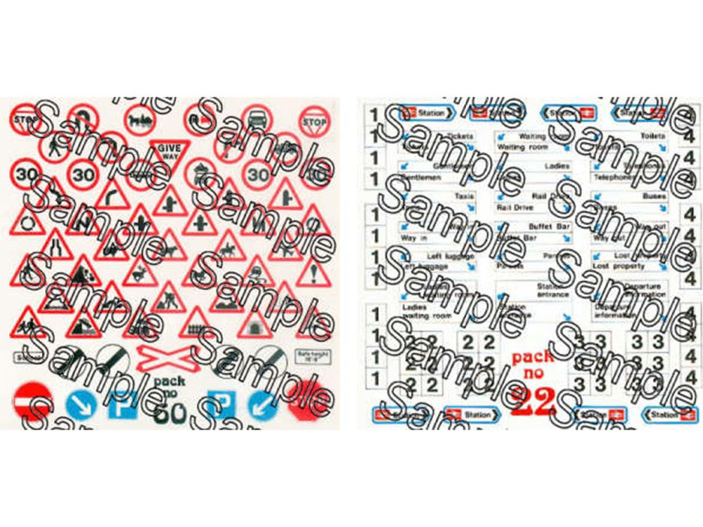 Tiny Signs Modern Signage Signage Set GMTS403 OO Gauge