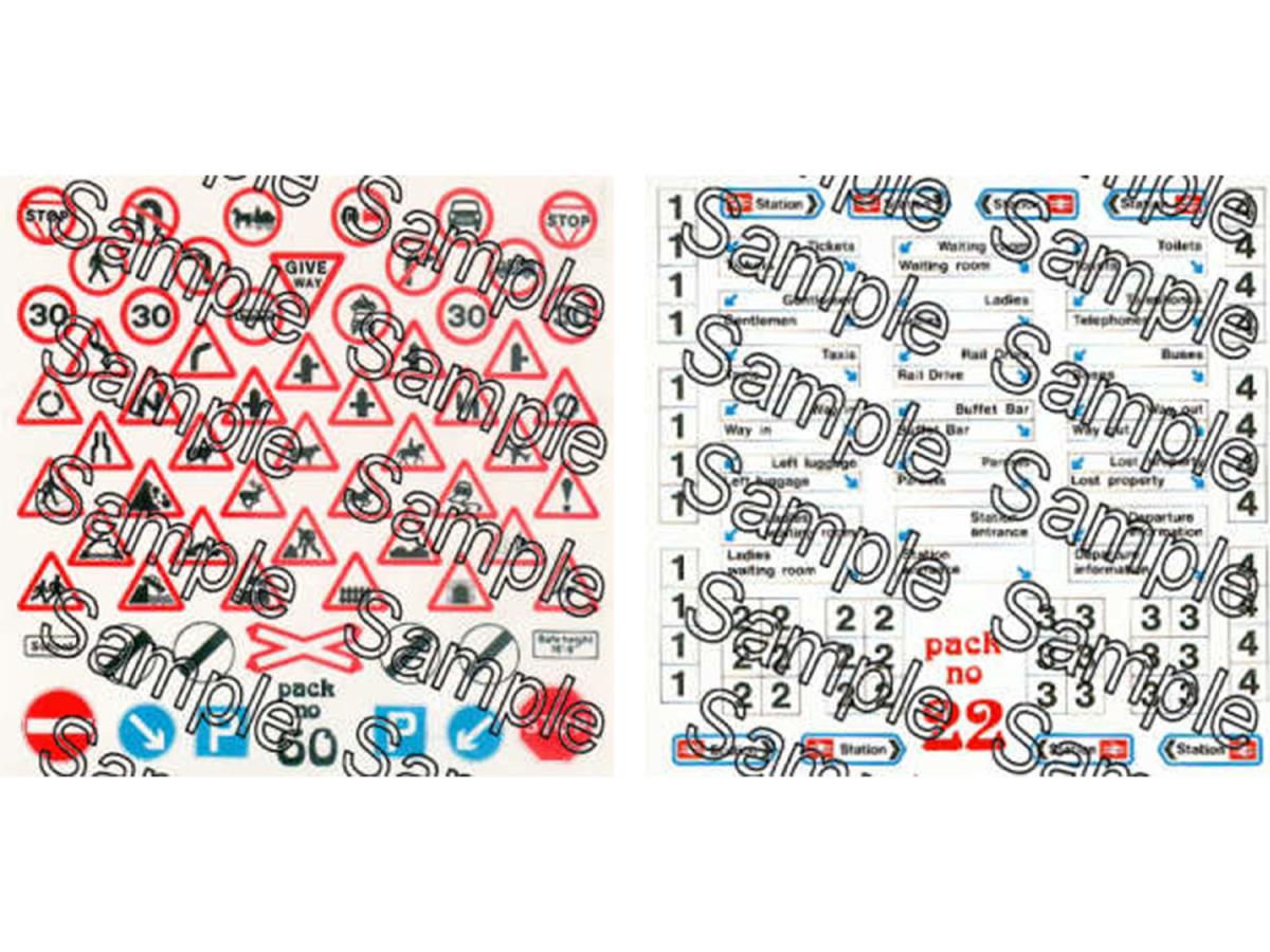 Tiny Signs Modern Signage Signage Set GMTS403 OO Gauge